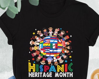 Hispanic Heritage Month Shirt, Celebrate Hispanic Heritage Month Tee, Latin American Gift, Hispanic Heritage Flags Shirt, Mexican Family Tee