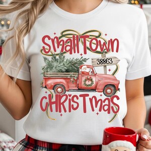 Custom Small Town Christmas Zip Code Shirt, Christmas Trip Shirt, Family Holiday Gifts, Customized Zipcode, Personalized Christmas Town Tee