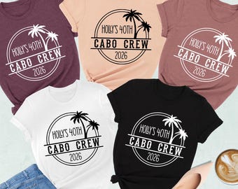 Custom Beach Birthday Shirt, Cabo Crew 2026 Shirt, Beach Bday Tee, Personalized Beach Birthday Party, Custom Birthday Crew, Beach Trip Gifts