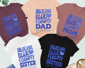 Custom ALS Shirt, Family Matching ALS Tshirt, ALS Gift For Mom, I Wear Blue For Als Awareness, Blue Ribbon Tee, Als Disease Family Tshirt