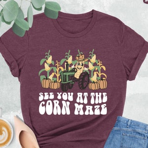 See You At the Corn Maze Shirt, Funny Fall Shirt, Pumpkin Patch Shirt, Corn Maze Shirt, Fall Farmer Shirt, Cute Fall Shirt,Green Tractor Tee