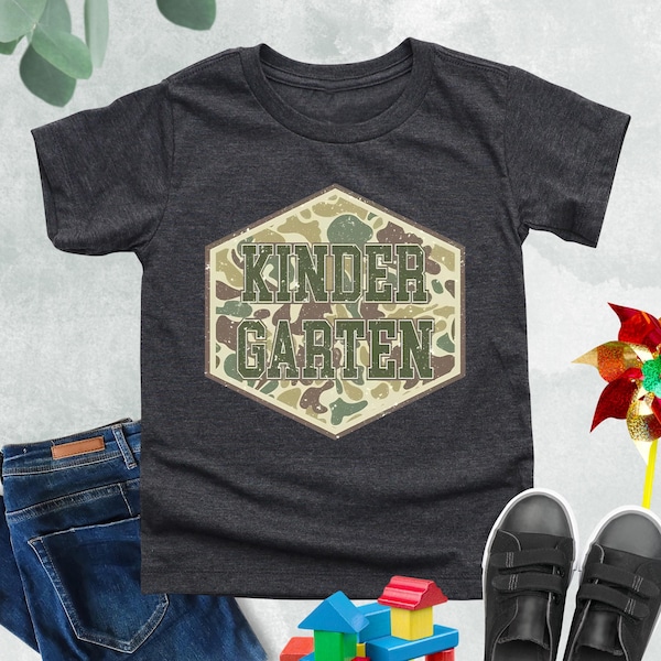 Back To School Boys Shirt, Camo School Shirt, Kindergarten Boys, Custom Back To School Kids Shirt, Toddler Preschool Shirt, First Grade Boys