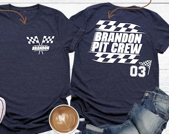 Custom Racing Shirt, Pit Crew Family Shirt, Personalized Pit Crew Shirt, Customized Last Name Racing Tee, Motocross Gift, Race Car Birthday