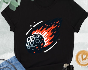 Asteroid Shirt, Meteor Shower Shirt, Meteor Impact Shirt, Space Lover Shirt, Perseid Meteor Shower Tee, Night Sky Shirt, Astrology Shirt