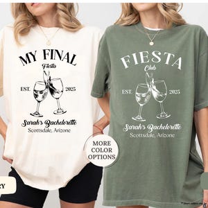 Comfort Colors® Final Fiesta Bachelorette Shirts, Mexico Bachelorette Party Shirt, Custom Bridal Party, Beach Bachelorette Gifts, Fiesta Tee