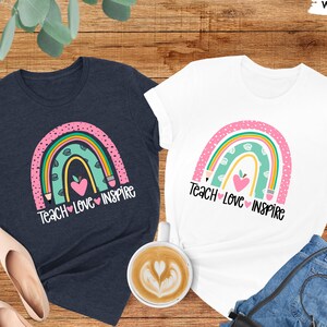 Teach Love Inspire Shirt, Teacher Gift, Back To School Shirt, Teach Shirt, First Day Of School, Elementary Teacher Shirt, Teacher Gift Idea