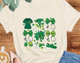 St Patricks Day Nurse Shirt, Lucky Nurse Shirt, Nurse Shamrock Shirt, Irish Nurse Gift, St Patricks Day Gift For Nurse, St Pattys Nurse Tee