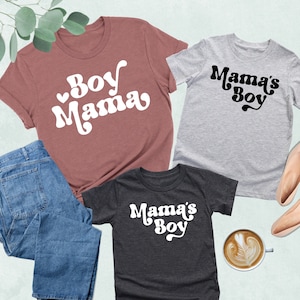 Boy Mama Shirt, Mama&#39;s Boy Shirt, Mother And Son Shirt, Custom Mama And Mini Shirt, Gift From Son, Mothers Day Shirts, Mom And Baby Shirts