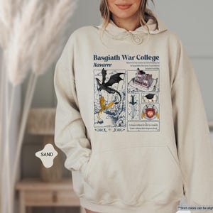 Basgiath War College Hoodie, Fantasy Reader Sweatshirt, Fourth Wing Hoodie, Bookworm Gifts, Dragon Rider, Dragon Lover Sweater, Fantasy Book