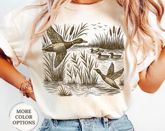Comfort Colors® Duck Hunting Shirt, Flying Mallard Duck, Hunting Lover Gift, Duck Hunter Shirt, Hunting Season Tee, Outdoor Lover Tshirt