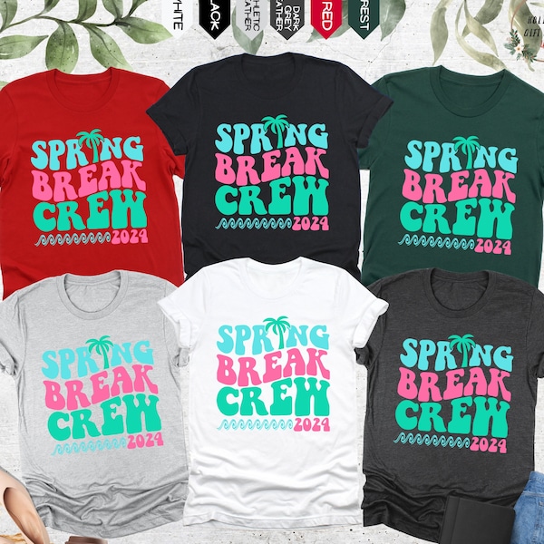 Spring Break Crew 2024 Shirt, Spring Break Squad, Spring Break Tshirt, Spring Shirt, Beach Vibes Shirt, Family Spring Break,Spring Break Tee