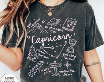 Comfort Colors® Custom Zodiac Sign Shirt, Personalized Horoscope Gift, Astrology Tshirt, Birthday Party Gift, Horoscope Lover Tee, 12 Zodiac