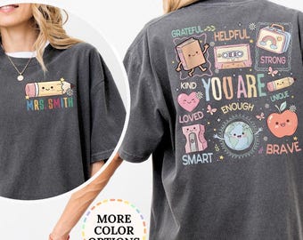 Comfort Colors® Custom Teacher Shirt, Personalized Teacher Name Shirt, Teacher Appreciation Gift, Gift for Teachers, Back to School Tshirt