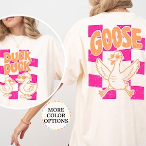 Comfort Colors® Custom Duck Duck Goose Shirt, Funny Goose Tee, Personalized Duck Goose T-Shirt, Cute Waterfowl Shirt, Farm Animal Humor Tee image 1