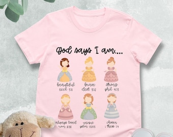 God Says I Am Princess Shirt, Kids Christian Shirt, Little Girl Shirt, Bible Verse Christian Kids Shirt, Princess Shirt,Religious Kids Shirt