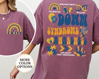 Comfort Colors® Custom Down Syndrome Shirt, Down Syndrome Family Shirt, Down Syndrome Awareness Gift, Support Team Shirt, Down Syndrome Mom