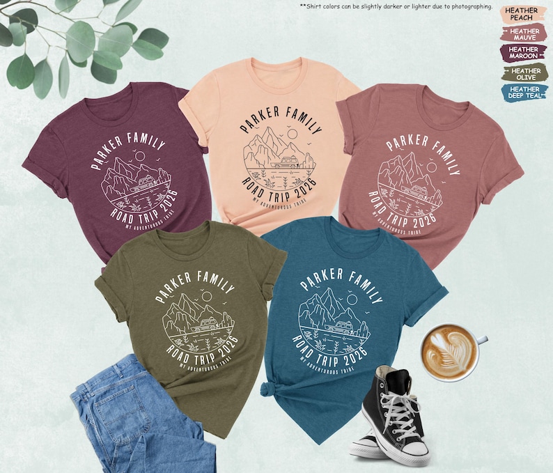 Family Road Trip 2026 Shirt, Custom Family Name Shirt, Family Vacation Gift, Custom Road Trip Shirt, Cute Adventure Shirt, Gift For Traveler image 1