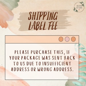 SHIPPING LABEL FEE