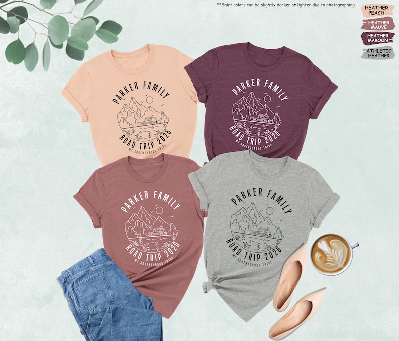Family Road Trip 2026 Shirt, Custom Family Name Shirt, Family Vacation Gift, Custom Road Trip Shirt, Cute Adventure Shirt, Gift For Traveler image 6