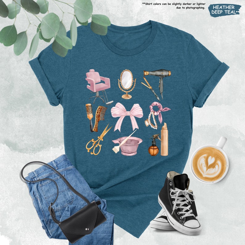 a t - shirt that has a bunch of items on it