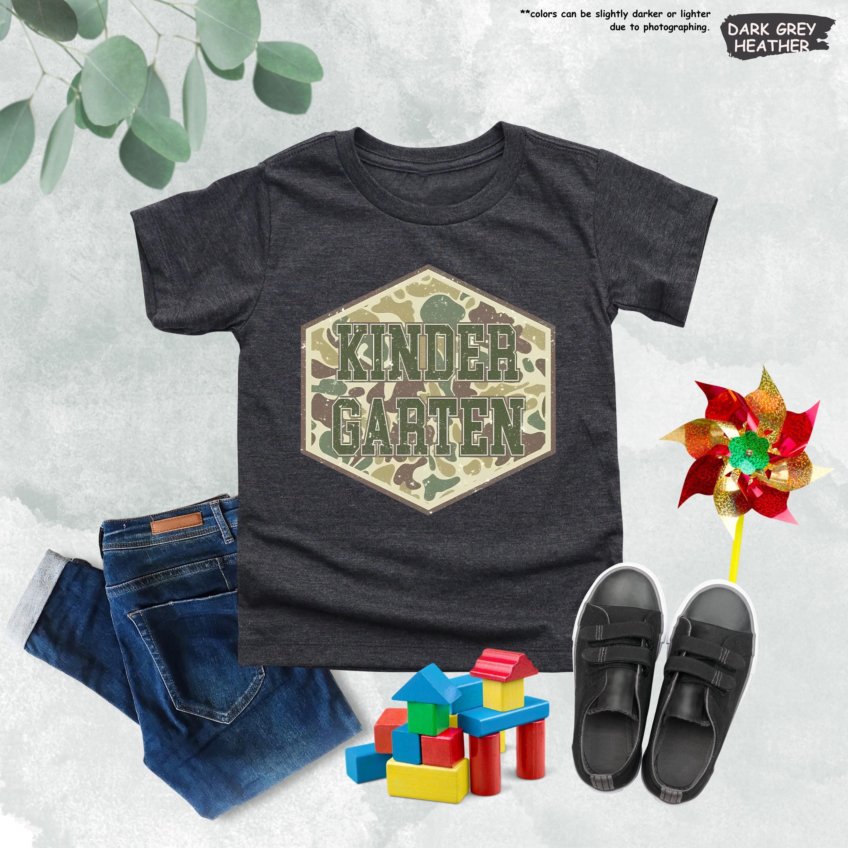 Back To School Boys Shirt, Camo School Shirt, Kindergarten Boys, Custom Back To School Kids Shirt, Toddler Preschool Shirt, First Grade Boys