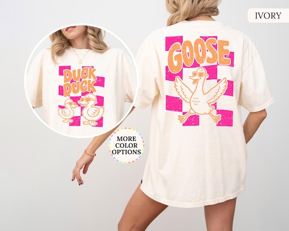 Comfort Colors® Custom Duck Duck Goose Shirt, Funny Goose Tee, Personalized Duck Goose T-Shirt, Cute Waterfowl Shirt, Farm Animal Humor Tee