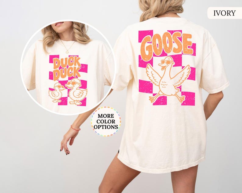 Comfort Colors® Custom Duck Duck Goose Shirt, Funny Goose Tee, Personalized Duck Goose T-Shirt, Cute Waterfowl Shirt, Farm Animal Humor Tee image 1