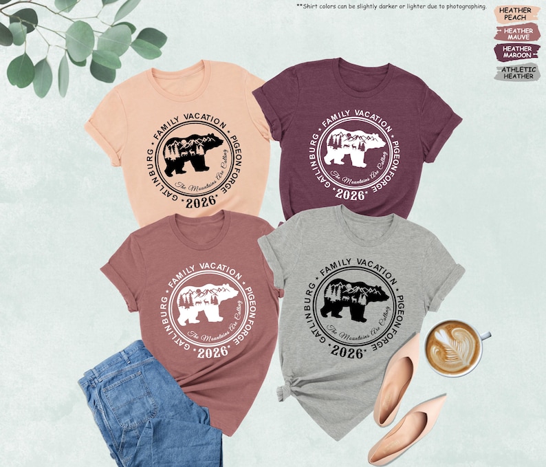 Gatlinburg Pigeon Forge Family Vacation 2026 Shirt, The Mountains Shirt, Family Trip Shirt, Cute Adventure Shirt, The Mountains Are Calling image 5