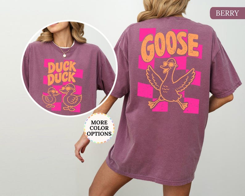 Comfort Colors® Custom Duck Duck Goose Shirt, Funny Goose Tee, Personalized Duck Goose T-Shirt, Cute Waterfowl Shirt, Farm Animal Humor Tee image 14