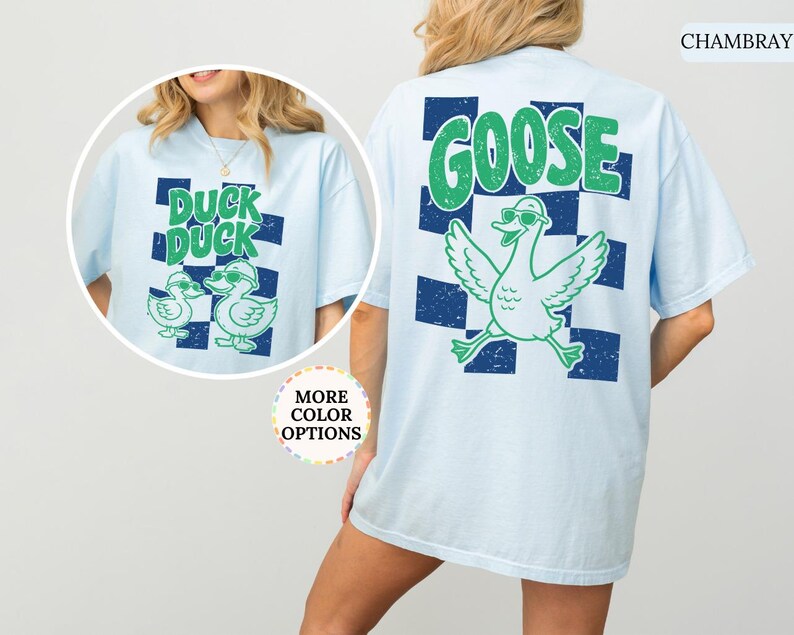 Comfort Colors® Custom Duck Duck Goose Shirt, Funny Goose Tee, Personalized Duck Goose T-Shirt, Cute Waterfowl Shirt, Farm Animal Humor Tee image 13