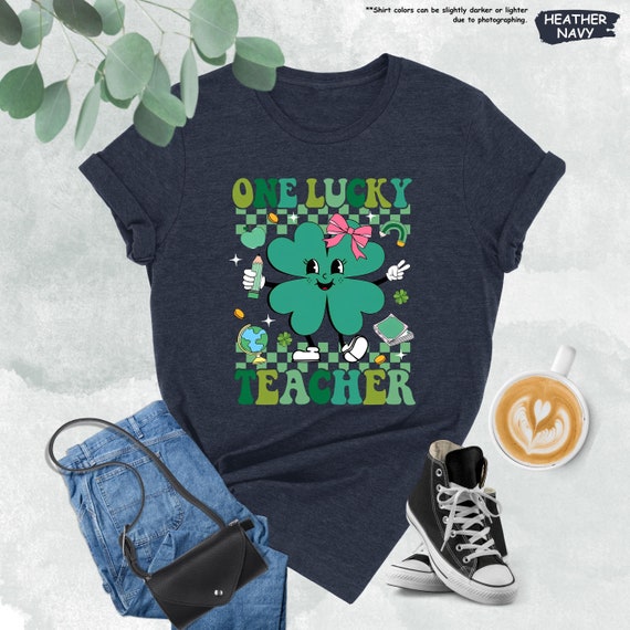 One Lucky Teacher Shirt, St Patricks Day Teacher Shirt, Gift For Teacher, Teacher Clover Shirt, St Pattys Woman Teacher, Irish Teacher Shirt