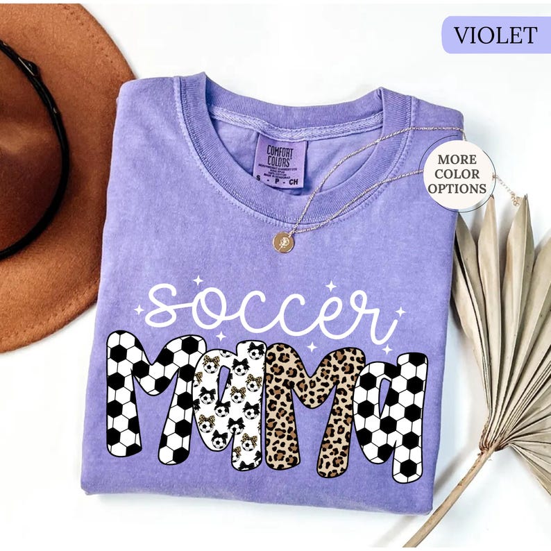 Comfort Colors® Soccer Mama Shirt, Soccer Mom Shirt, Soccer Game Day Shirt, Mothers Day Gift, Sport Mama Tee, Soccer Mom Gift, Soccer Season image 3