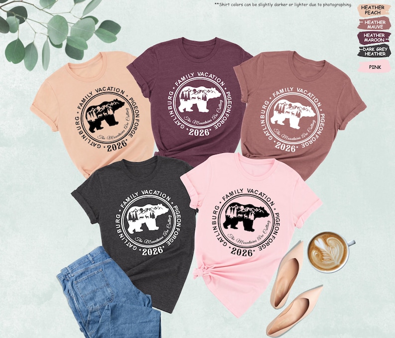 Gatlinburg Pigeon Forge Family Vacation 2026 Shirt, The Mountains Shirt, Family Trip Shirt, Cute Adventure Shirt, The Mountains Are Calling image 9