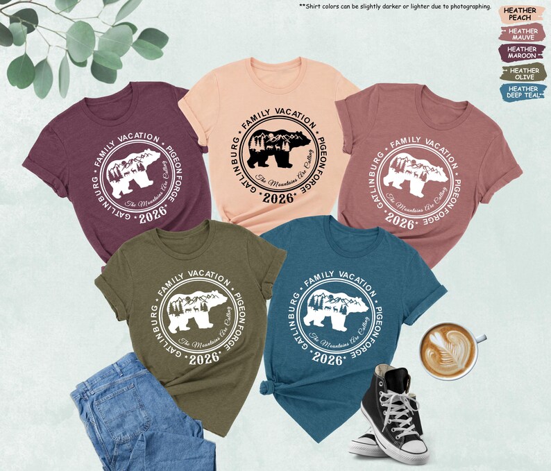 Gatlinburg Pigeon Forge Family Vacation 2026 Shirt, The Mountains Shirt, Family Trip Shirt, Cute Adventure Shirt, The Mountains Are Calling image 7