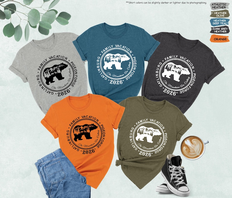 Gatlinburg Pigeon Forge Family Vacation 2026 Shirt, The Mountains Shirt, Family Trip Shirt, Cute Adventure Shirt, The Mountains Are Calling image 1