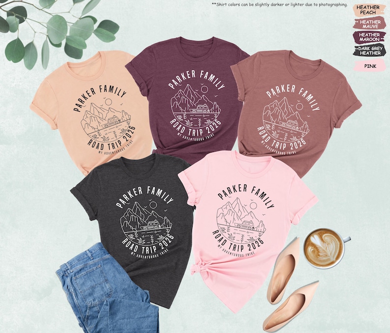 Family Road Trip 2026 Shirt, Custom Family Name Shirt, Family Vacation Gift, Custom Road Trip Shirt, Cute Adventure Shirt, Gift For Traveler image 9