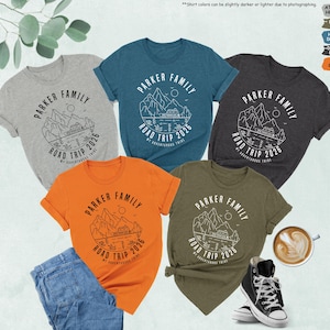 Family Road Trip 2026 Shirt, Custom Family Name Shirt, Family Vacation Gift, Custom Road Trip Shirt, Cute Adventure Shirt, Gift For Traveler image 5