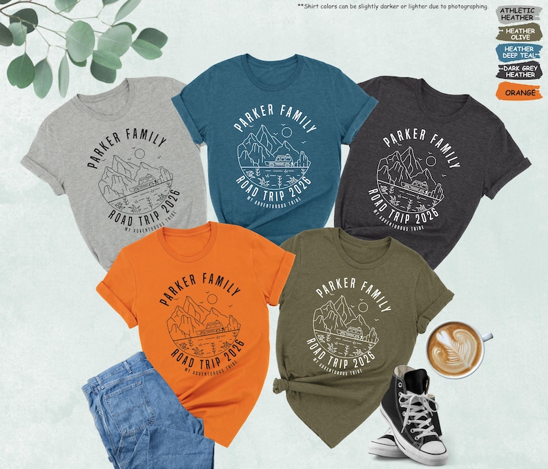 Family Road Trip 2026 Shirt, Custom Family Name Shirt, Family Vacation Gift, Custom Road Trip Shirt, Cute Adventure Shirt, Gift For Traveler image 5