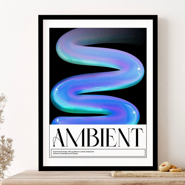Framed Art Print Poster - Ambient Graphic Design Poster