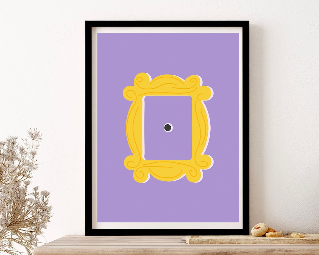 Friends Yellow Frame Door Wall Art Print Poster Framed Art Etsy