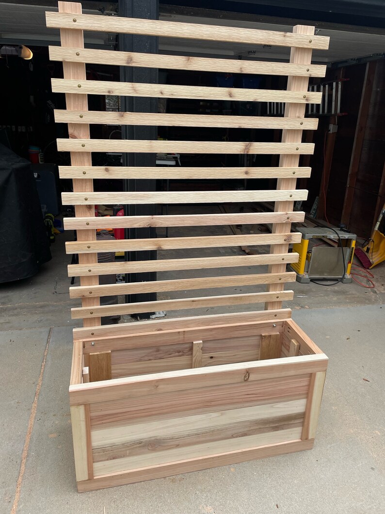 DIY Cedar Flower Box With Trellis Etsy