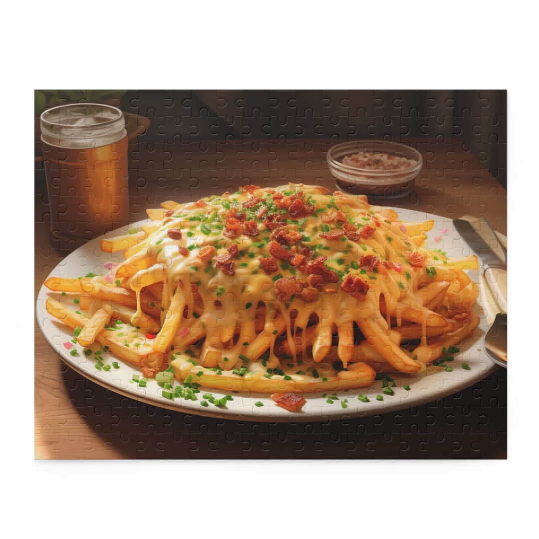 Bacon Cheddar Fries Puzzle Etsy