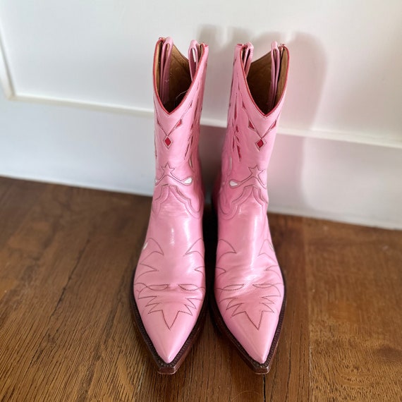 OLD GRINGO VINTAGE 1990S Pink Cowboy Boots, Mint … - image 3