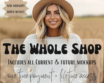 WHOLE SHOP BUNDLE | Whole Shop Mockup Bundle, Entire Shop Bundle, Model Mockup Bundle, Bella Canvas Bundle, Gildan Bundle, Tshirt Bundle