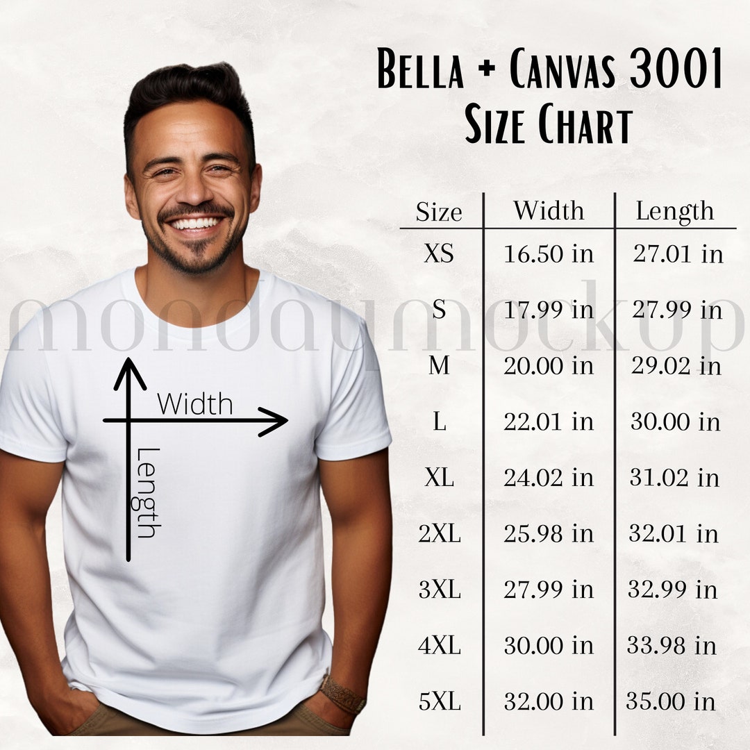 Bella Canvas 3001 Size Chart For Men BC3001 Size Chart Men s T shirt bella-canvas-3001-size-chart-for-men-bc3001-size-chart-men-s-t-shirt