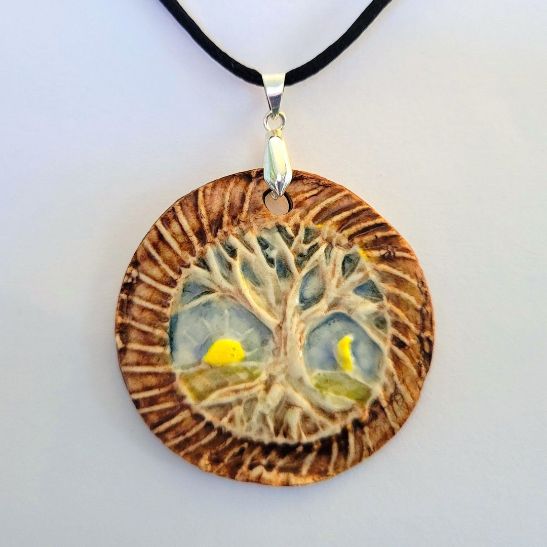 Tree Roots Pendant Handmade Pendant, Porcelain Pendant, Tree Pendant, Tree of Life Pendant ...