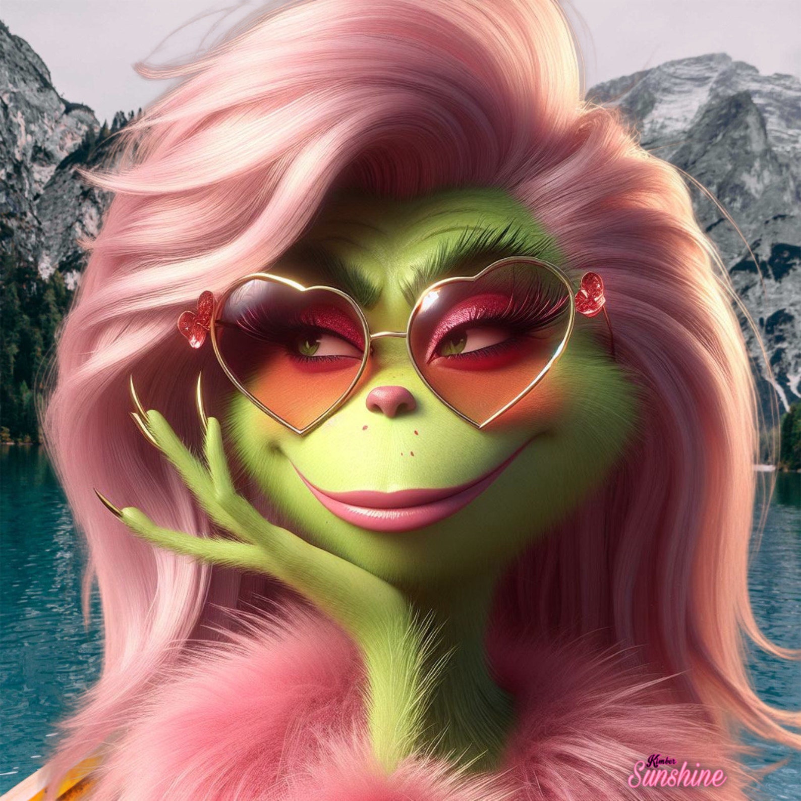 Series 2,set of 5 Grinchette Life Thru Rose Colored Heart Glasses Etsy