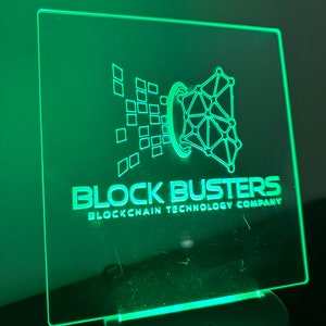Acrylic LED Blockbuster Tech sign