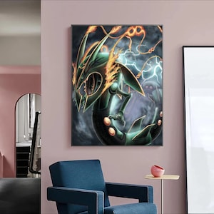 WERTQ Shiny Rayquaza Canvas Art Poster and Wall Art Picture Print Modern  Family Room Decor Poster 16 x 24 Inches (40 x 60 cm) : : Home &  Kitchen