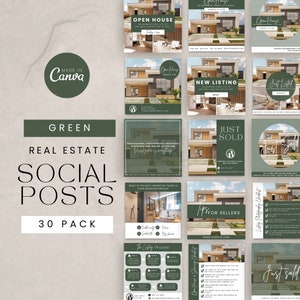 Real Estate Social Media Templates | INSTANT DOWNLOAD, Realtor Marketing, Instagram Templates, Realtor Templates, Real Estate Post - LEV003